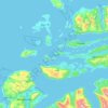 Topografinen kartta Ålesund, korkeus, helpotus