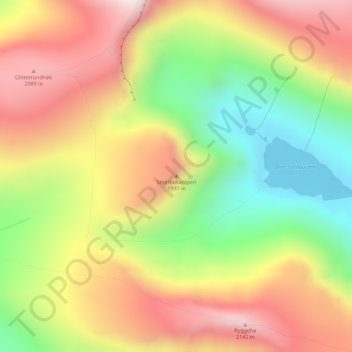 Topografinen kartta Steinbukampen, korkeus, helpotus