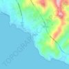 Topografinen kartta Terra Mala, korkeus, helpotus