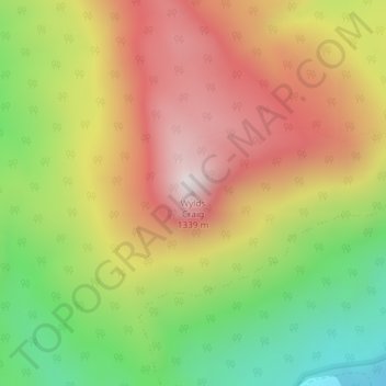 Topografinen kartta Wylds Craig, korkeus, helpotus