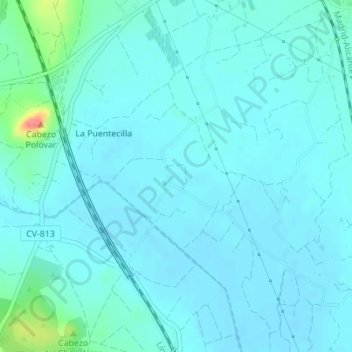 Topografinen kartta San Juan, korkeus, helpotus