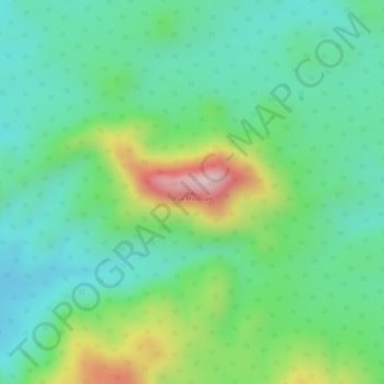 Topografinen kartta Blue Mountain, korkeus, helpotus