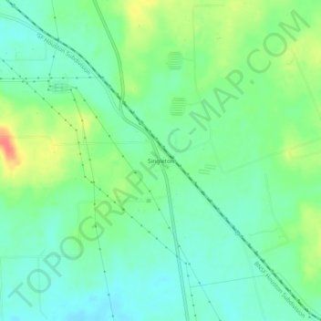 Topografinen kartta Singleton, korkeus, helpotus