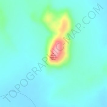 Topografinen kartta Mount Shadforth, korkeus, helpotus