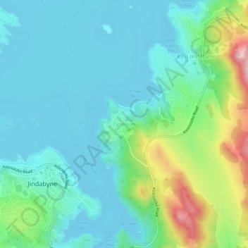 Topografinen kartta Tyrolean, korkeus, helpotus