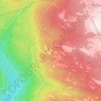 Topografinen kartta Venåssætra, korkeus, helpotus
