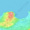 Topografinen kartta Alger, korkeus, helpotus