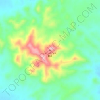 Topografinen kartta Reaphook Hill, korkeus, helpotus