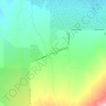 Topografinen kartta Lamoille, korkeus, helpotus