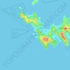 Topografinen kartta Gustavia, korkeus, helpotus