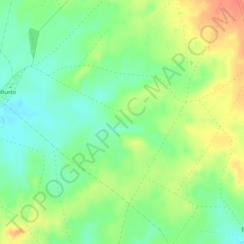 Topografinen kartta Valdez, korkeus, helpotus