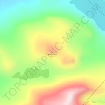 Topografinen kartta Knipenborg, korkeus, helpotus