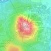 Topografinen kartta Iso-Syöte, korkeus, helpotus