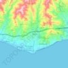 Topografinen kartta Torrox, korkeus, helpotus