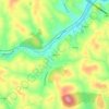 Topografinen kartta Cowden, korkeus, helpotus
