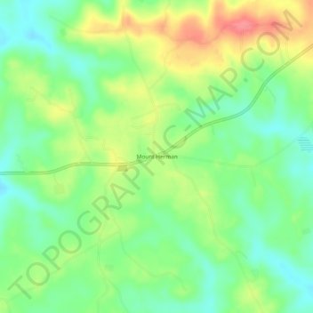 Topografinen kartta Mount Herman, korkeus, helpotus