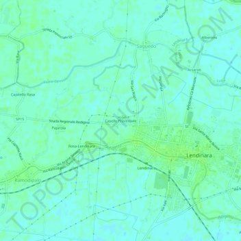 Topografinen kartta Caselle Provinciale, korkeus, helpotus