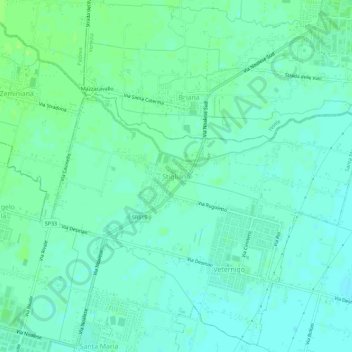 Topografinen kartta Stigliano, korkeus, helpotus