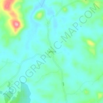 Topografinen kartta Tambo, korkeus, helpotus