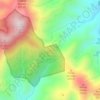 Topografinen kartta Punta Gennedidu, korkeus, helpotus