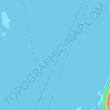 Topografinen kartta Værangfjorden, korkeus, helpotus