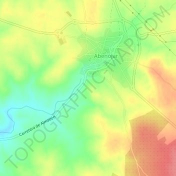Topografinen kartta Cabeza de la Cerda, korkeus, helpotus