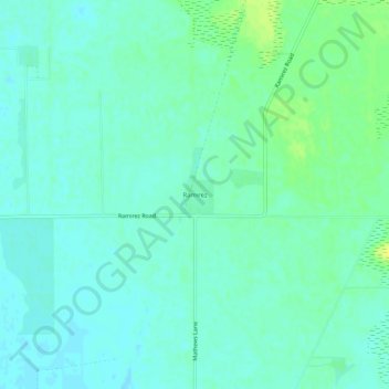 Topografinen kartta Ramirez, korkeus, helpotus