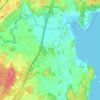 Topografinen kartta Överkumla, korkeus, helpotus