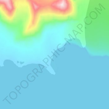 Topografinen kartta Hornsund, korkeus, helpotus