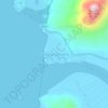 Topografinen kartta Kampung Santubong, korkeus, helpotus