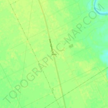 Topografinen kartta Nada, korkeus, helpotus