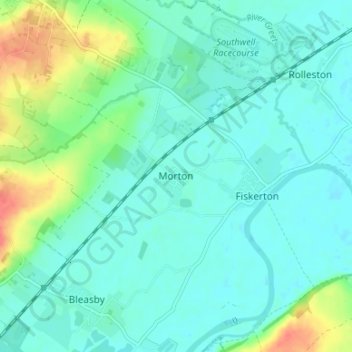 Topografinen kartta Morton, korkeus, helpotus