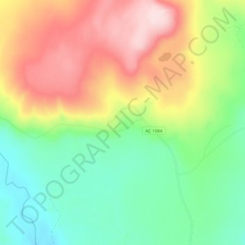 Topografinen kartta Heligfjäll, korkeus, helpotus