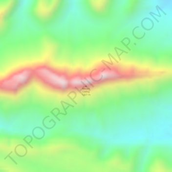 Topografinen kartta Mount Liebig, korkeus, helpotus
