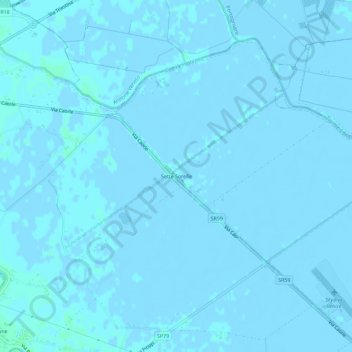 Topografinen kartta Sette Sorelle, korkeus, helpotus