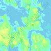Topografinen kartta Öja, korkeus, helpotus