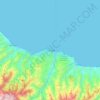 Topografinen kartta Trabzon, korkeus, helpotus