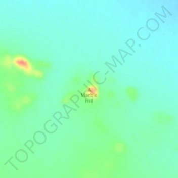 Topografinen kartta Marble Hill, korkeus, helpotus