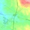 Topografinen kartta Upper Ballinderry, korkeus, helpotus