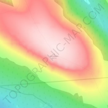 Topografinen kartta Hundfjället, korkeus, helpotus