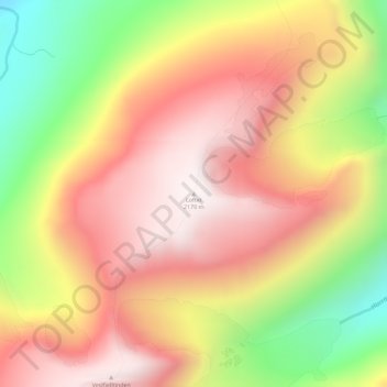 Topografinen kartta Loftet, korkeus, helpotus