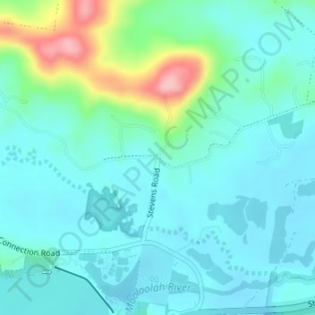 Topografinen kartta Glenview, korkeus, helpotus