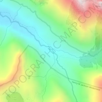 Topografinen kartta Monte Cristo, korkeus, helpotus
