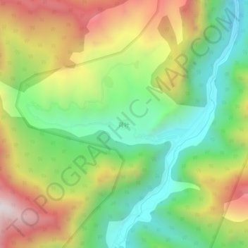 Topografinen kartta 荷叶, korkeus, helpotus