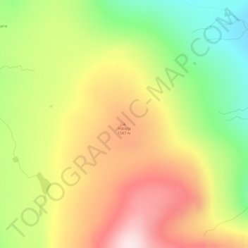 Topografinen kartta Hånosi, korkeus, helpotus