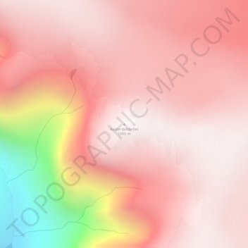 Topografinen kartta Austerdalsfjellet, korkeus, helpotus