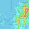 Topografinen kartta Marigot, korkeus, helpotus