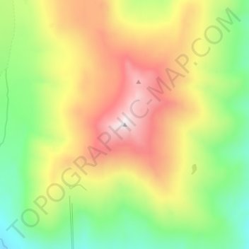Topografinen kartta Pyramiden, korkeus, helpotus