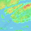 Topografinen kartta Naula, korkeus, helpotus