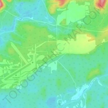 Topografinen kartta Quillayute, korkeus, helpotus
